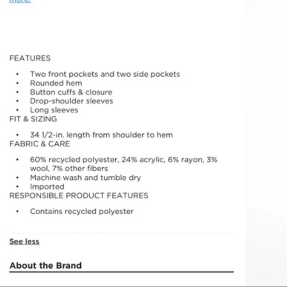 NWT Sonoma Green Plaid Shacket in Size 0X, 1X, 2X, 4X - Picture 16 of 16